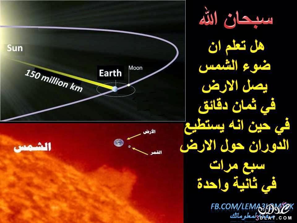 معلومات علمية قصيرة - حقائق مؤكدة تجعلك تقول سبحانك يا اليهي 1123 1