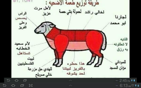 طريقة تقسيم الاضحية , توزيع الاضحية بالشكل الدينى السليم