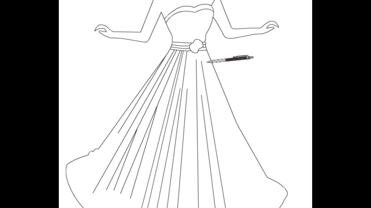 مفيد كفاءة عظيم رسم تصميم فستان طويل - radiomayaid.com
